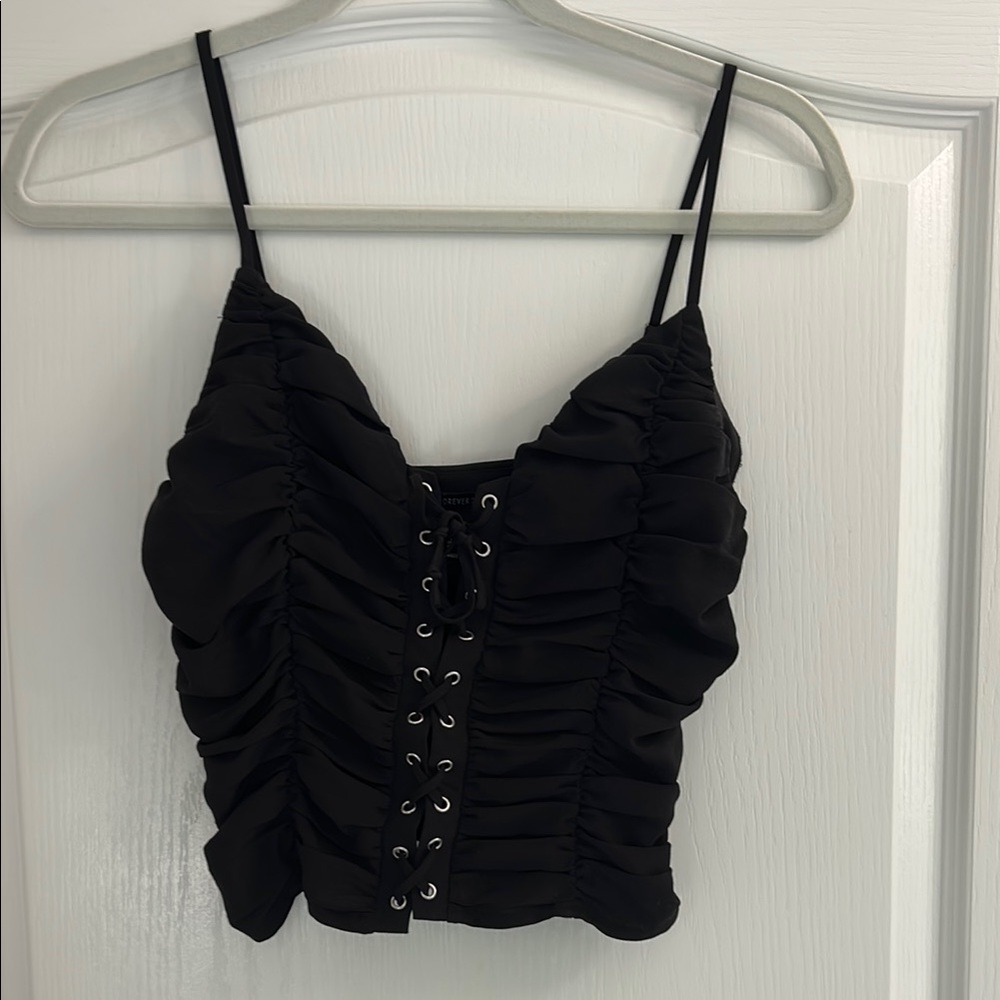 Forever 21 Lace Up Top